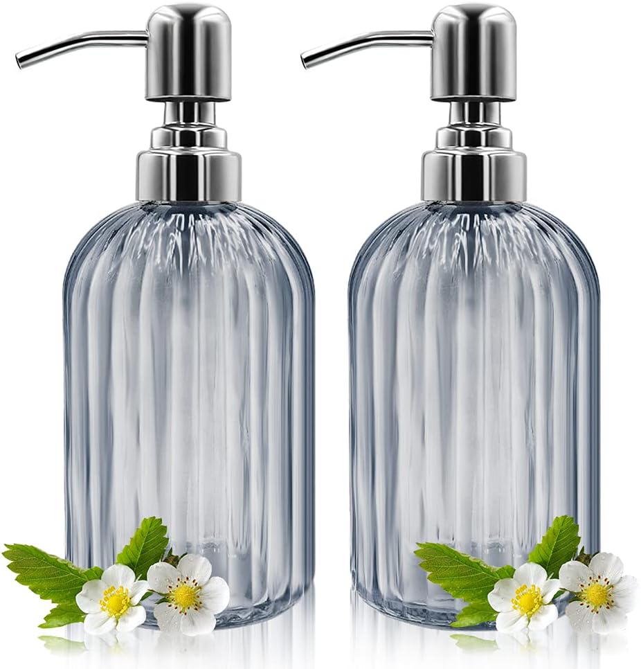 Soap Dispenser - 2 Pack 14 Oz Soap Dispensers with Pump
