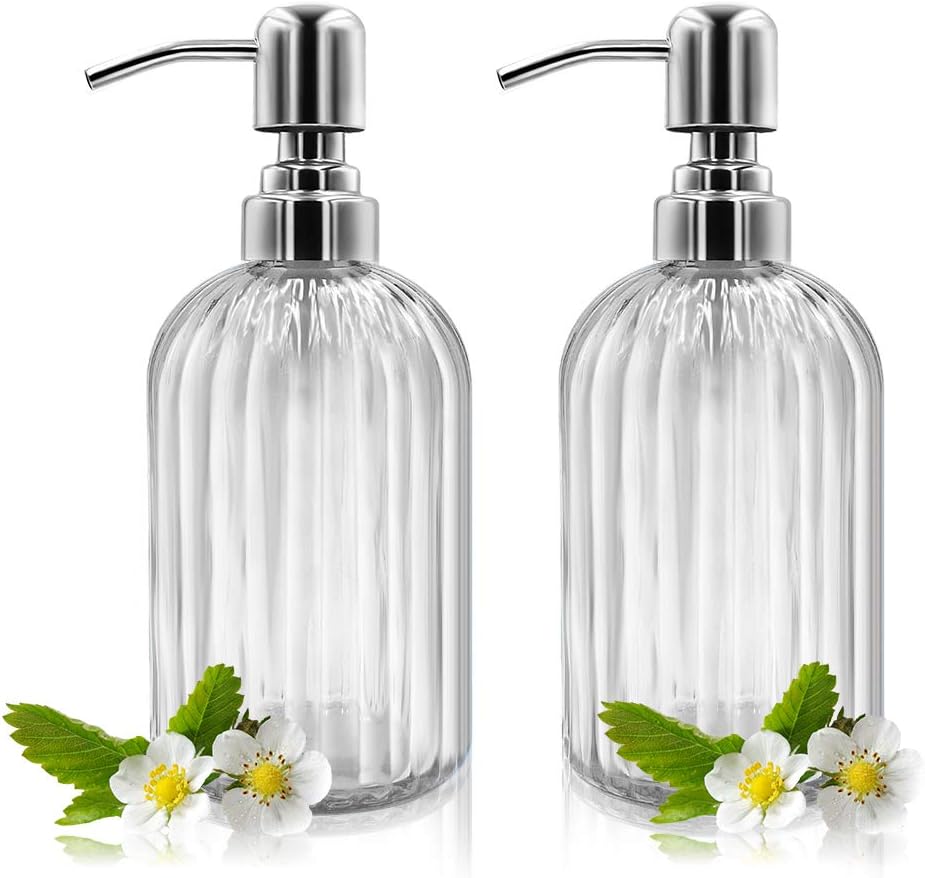 Soap Dispenser - 2 Pack 14 Oz Soap Dispensers with Pump