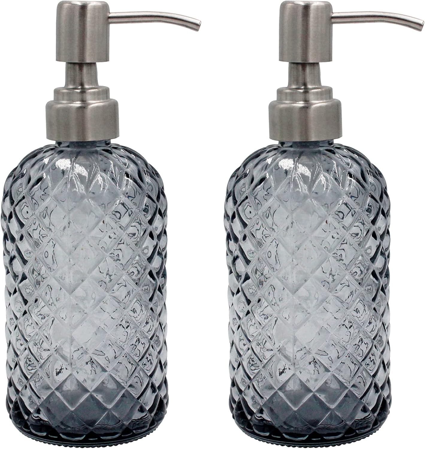 2 Pack-16 oz Soap Dispenser with Rustproof Stainless-Steel Pump