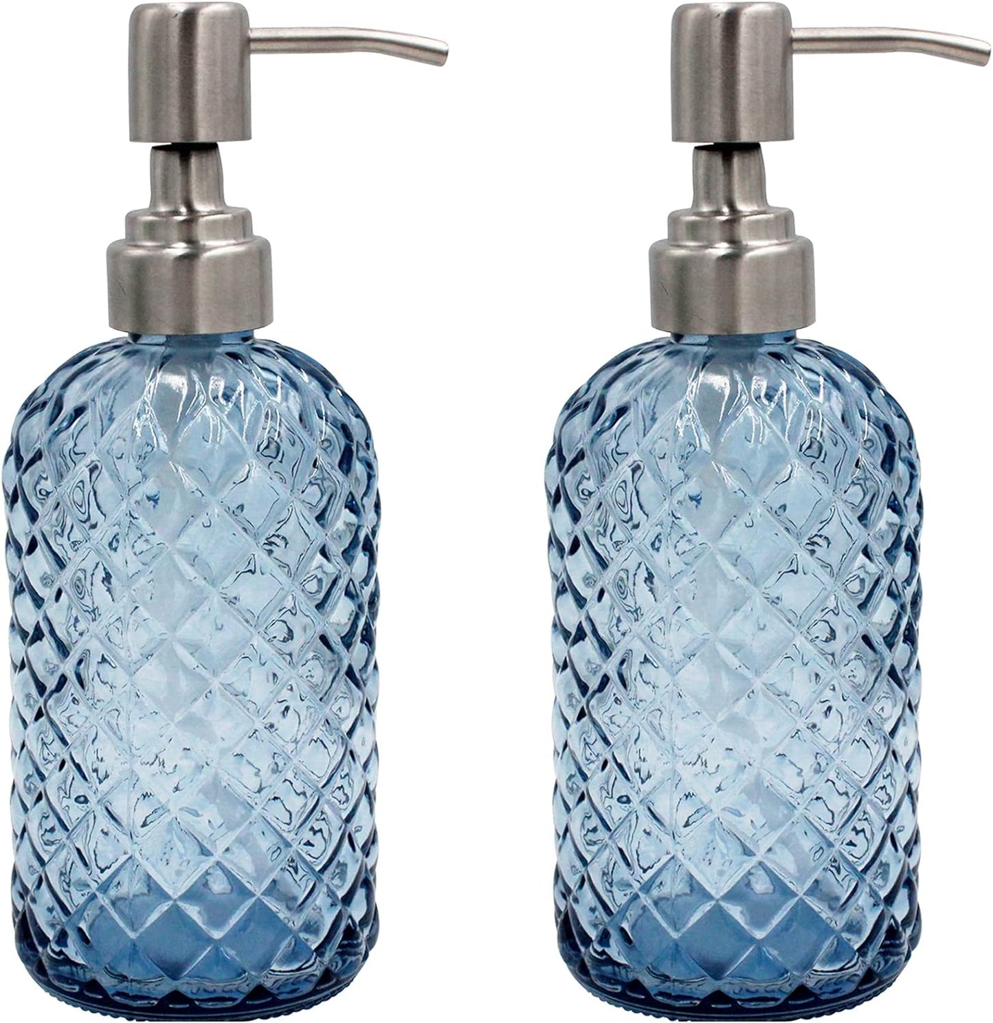 2 Pack-16 oz Soap Dispenser with Rustproof Stainless-Steel Pump
