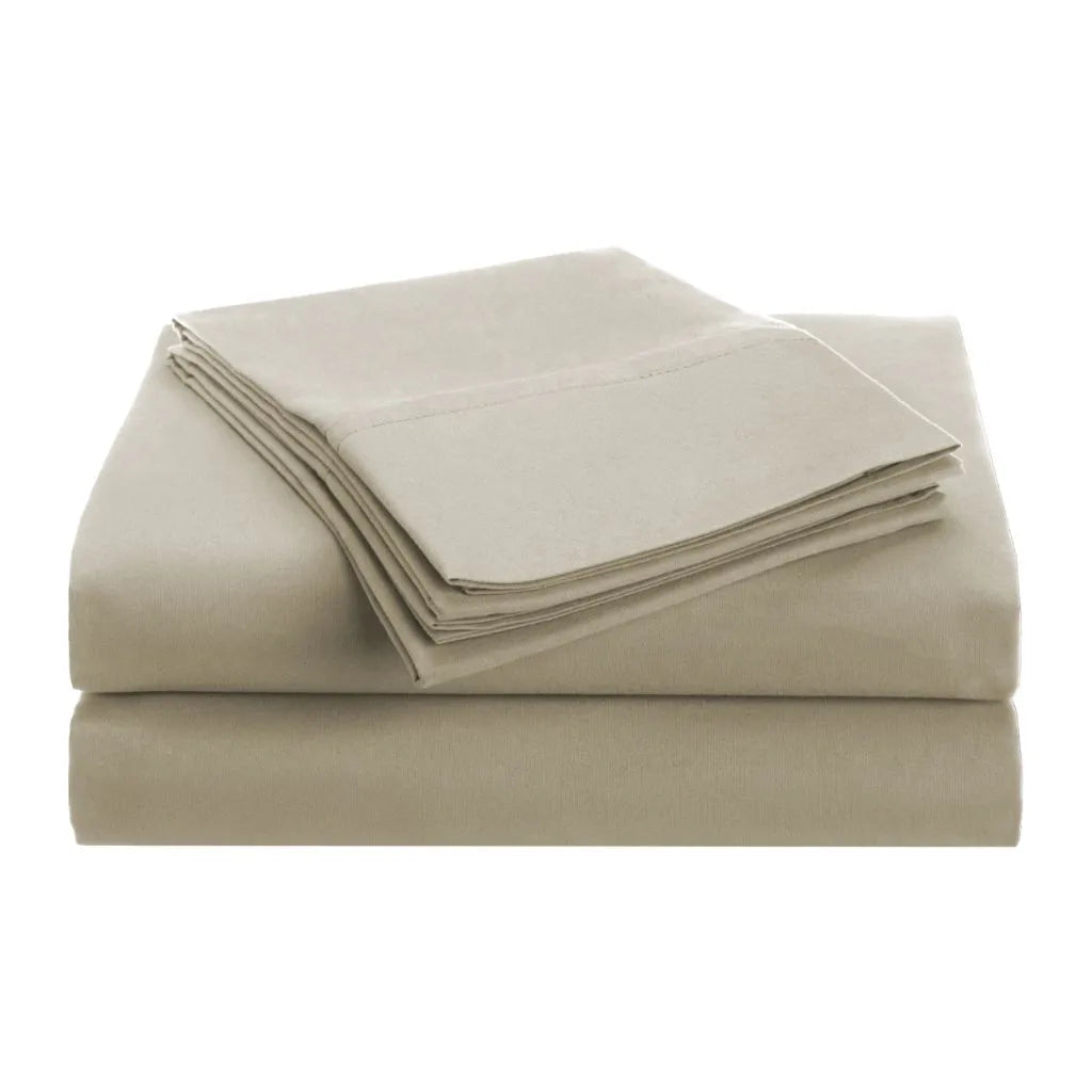 Queen Size-1500 Series Microfiber Deep Pocket Solid Bed Sheet Set