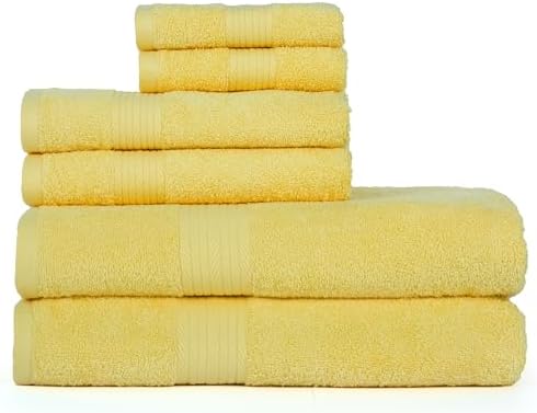Super Absorbent Cotton 6 Piece Bath Towel Set