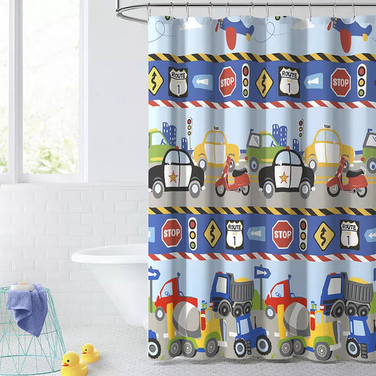 Cars and Trucks Shower Curtain 72 x72
