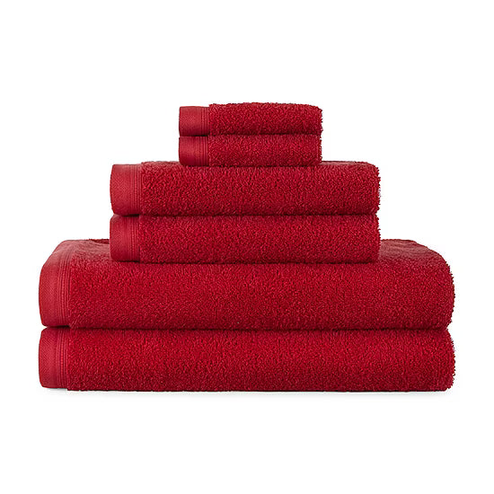 Super Absorbent Cotton 6 Piece Bath Towel Set