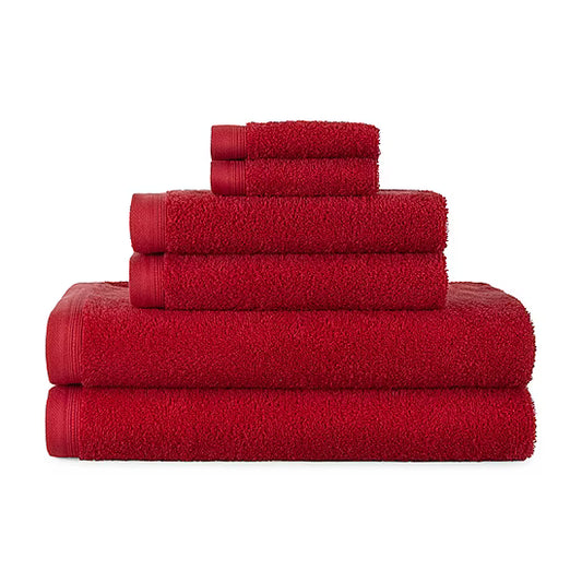 Super Absorbent Cotton 6 Piece Bath Towel Set