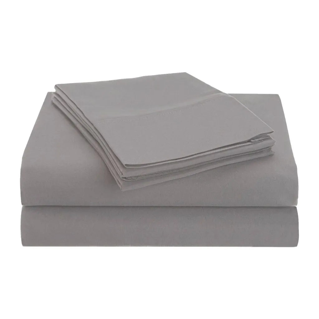 Queen Size-1500 Series Microfiber Deep Pocket Solid Bed Sheet Set